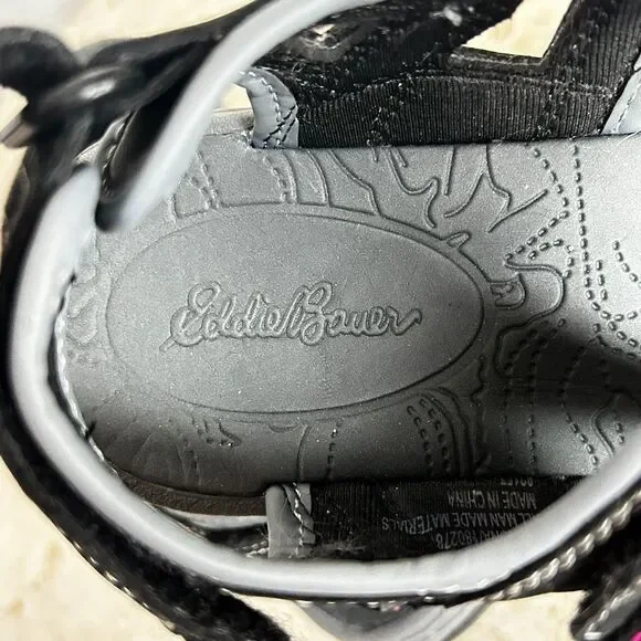 Eddie Bauer Water Shoes Womens 7 Black Gray Sandals Madrona Waterproof - Picture 9 of 11